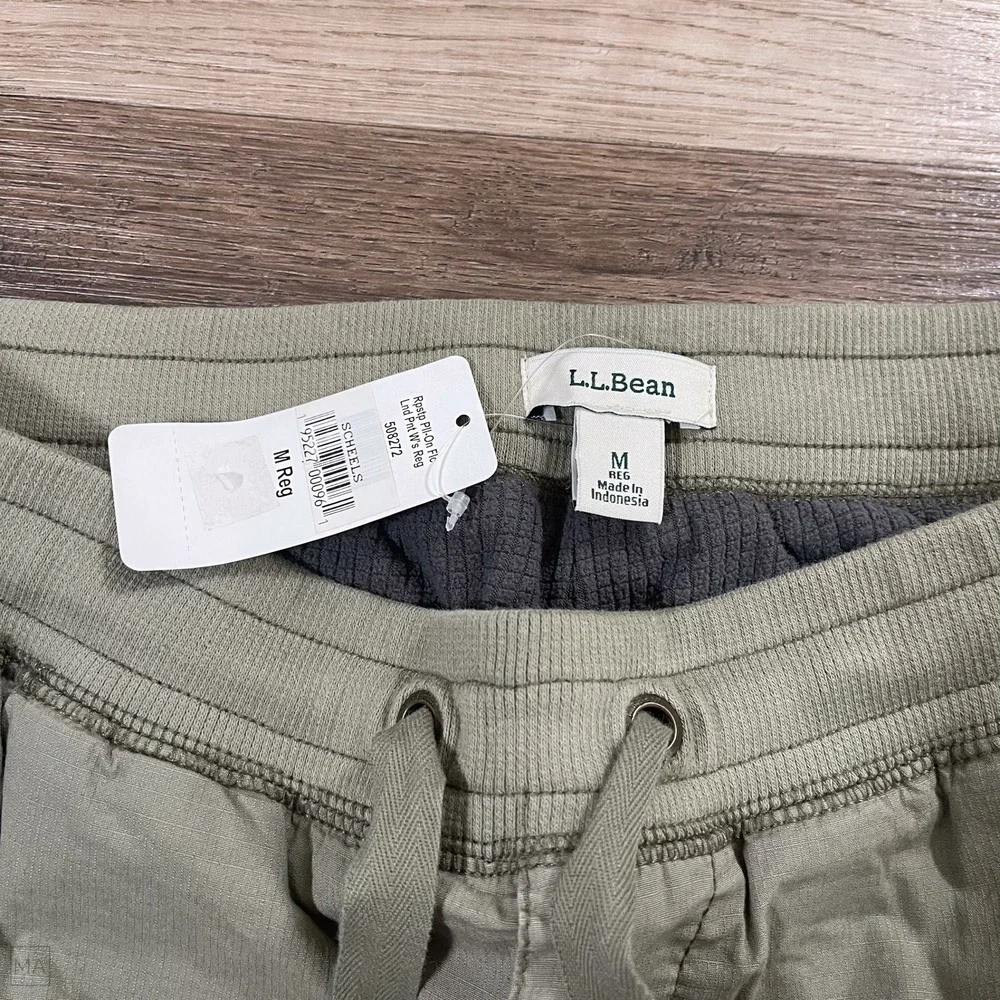 NEW L.L. Bean Women's Pants Pull On Fleece Lined Hiking Gorpcore M Green - Picture 2 of 8